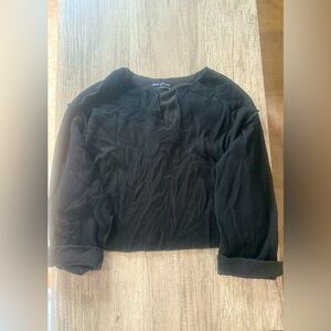 Urban Outfitters Oversized Black Ribbed Cuffed Sleeve Sweater Size Small